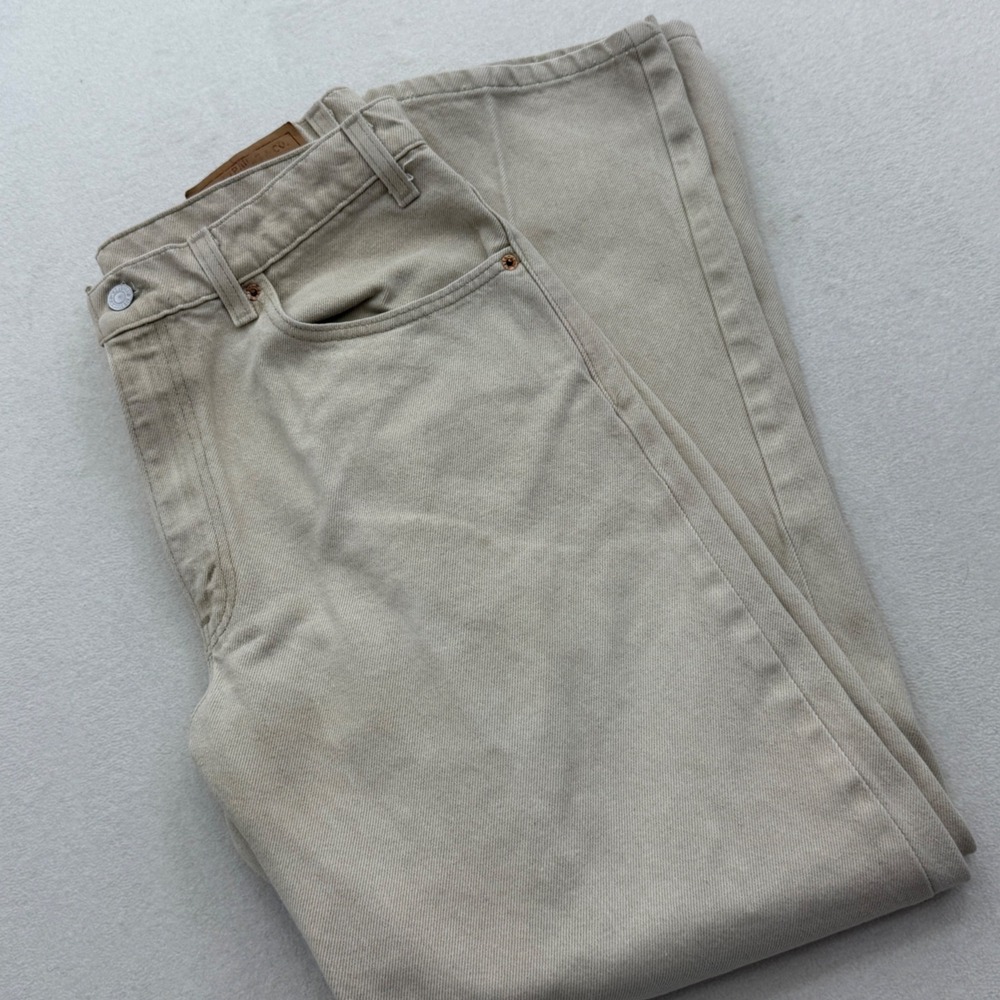 Vintage 1998 Levi's 550 Relaxed Fit Beige Cotton Jeans Mens Size W36 L32‎ Casual